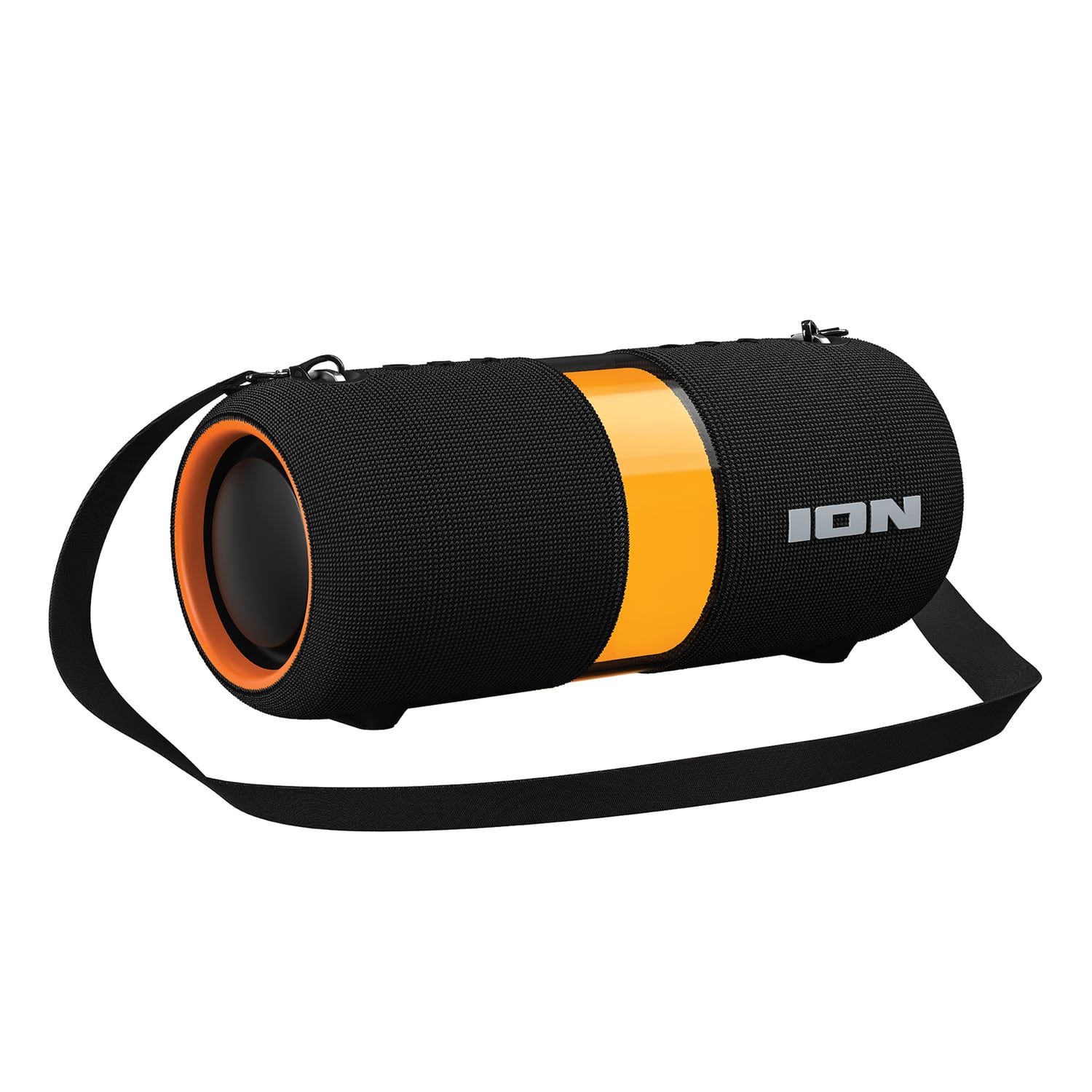 ION Audio - 40W Bluetooth Speaker, Rechargeable, 360° LED Light Ring, TWS, USB, Strap, 8 Hr Play Time - Black