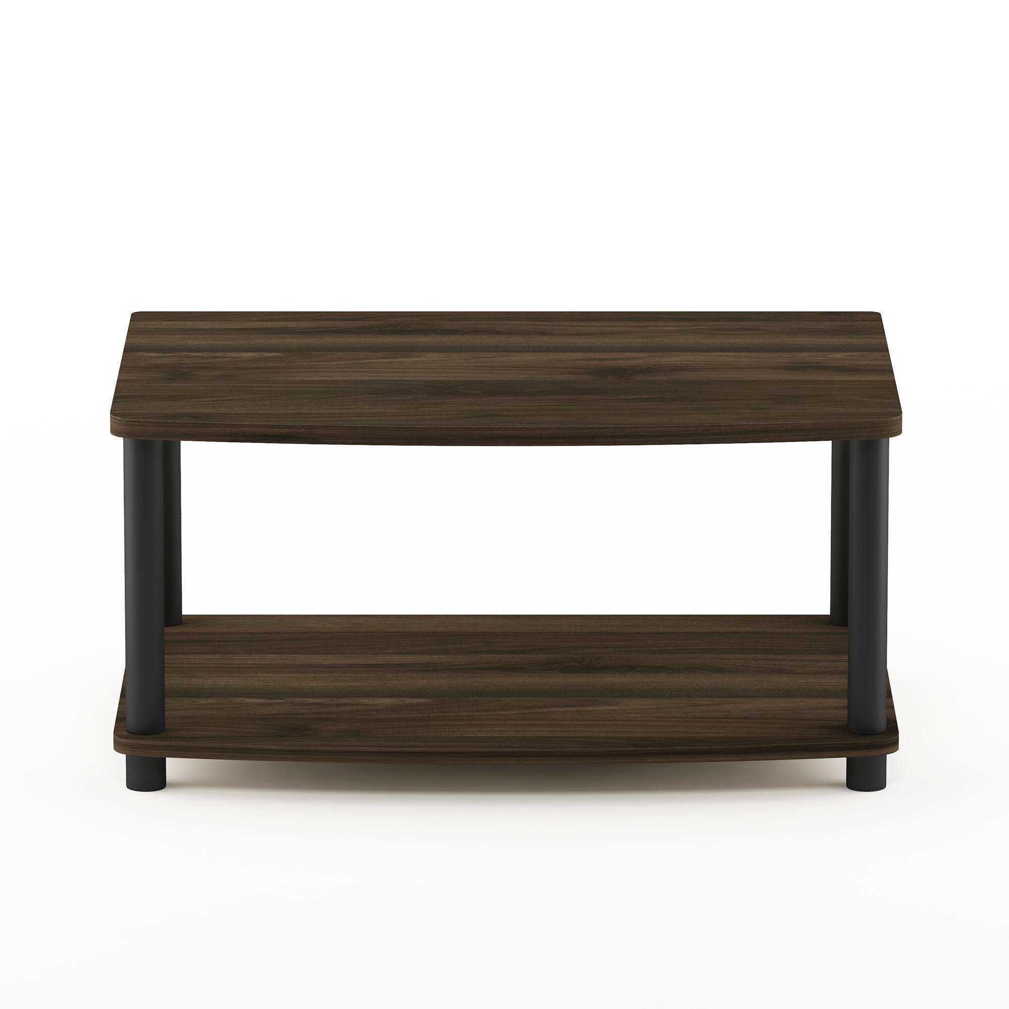 Alt View 2. Furinno - Turn-N-Tube No Tools 2-Tier Elevated TV Stand - Columbia Walnut/Black.