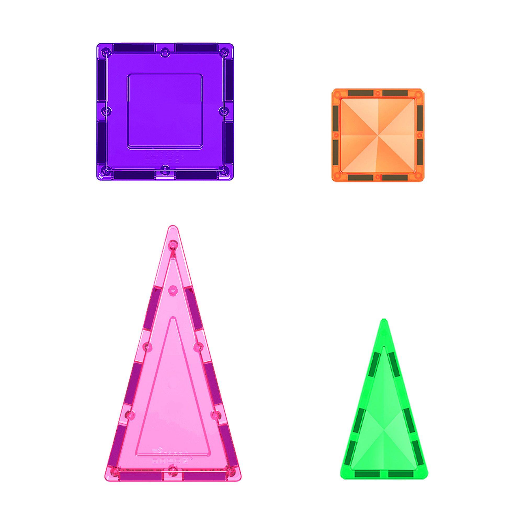 Alt View 4. PicassoTiles - PICASSO-TILES Magnetic Tiles For Kids, 120PCS Construction STEM Building Blocks Educational Toy, Mini Diamond Series - Multicolor.