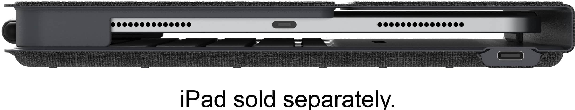 The text on the image reads "iPad sold separately."