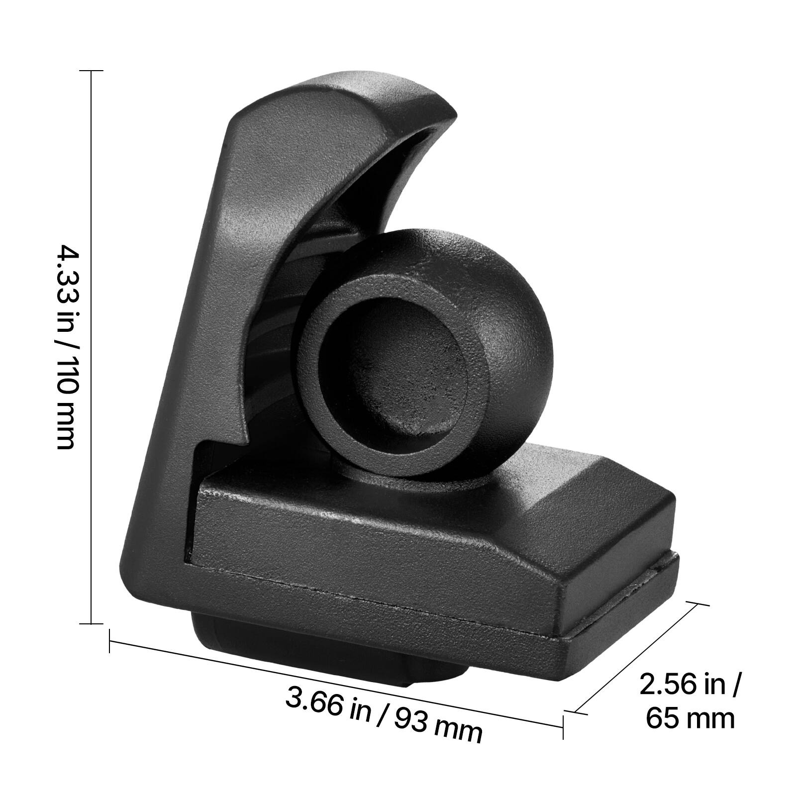 4.33 in / 110 mm  
3.66 in / 93 mm  
2.56 in / 65 mm