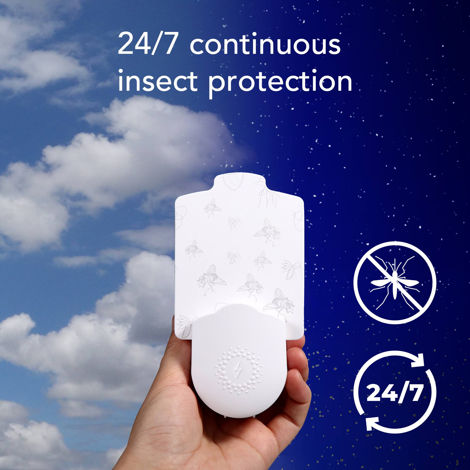 24/7 continuous insect protection