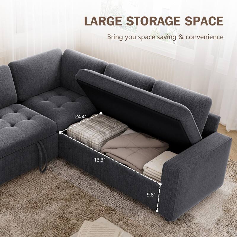 LARGE STORAGE SPACE  
Bring you space saving & convenience  

24.4"  
13.3"  
9.8"