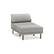 Front. Burrow - Contemporary Range Armchair with Attachable Ottoman - Stone Gray.