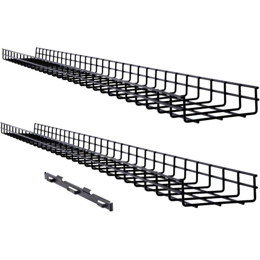 Alt View 6. Tripp Lite - Tripp Lite Wire Mesh Cable Tray Management Organization, Ideal for Industrial & Data Centers, 2 Pack, 6 inches x 2 - Black.