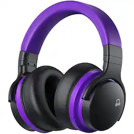 MOVSSOU - E7 Active Noise Cancelling Headphones Bluetooth Headphones Over Ear - purple