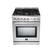 Alt View 2. Forno Appliances - Lseo 4.23 Cu. Ft. Freestanding Gas Range with Convection Oven - Stainless steel.
