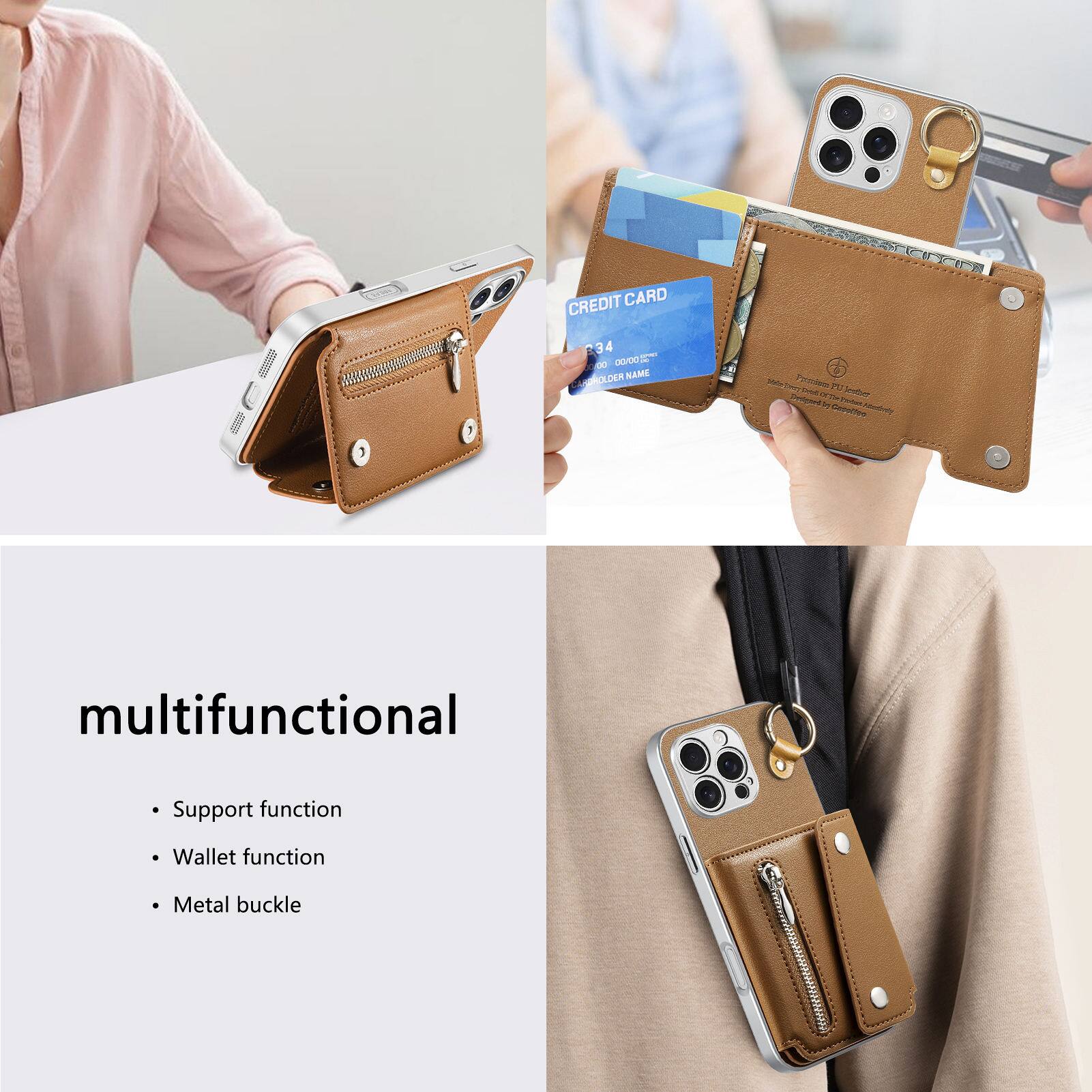**INGREDIENTS:**

- CREDIT CARD 34 00 00/00 ****
- HOLDER NAME

**PO wher 24 platest Capolico**

**multifunctional**

- Support function
- Wallet function
- Metal buckle
