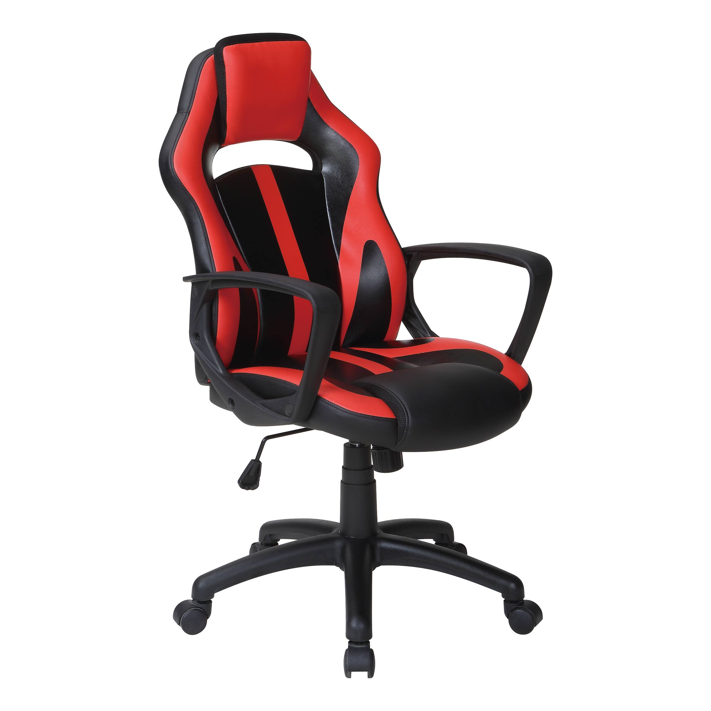 Angle. OSP Home Furnishings - Influx Gaming Chair - Red.