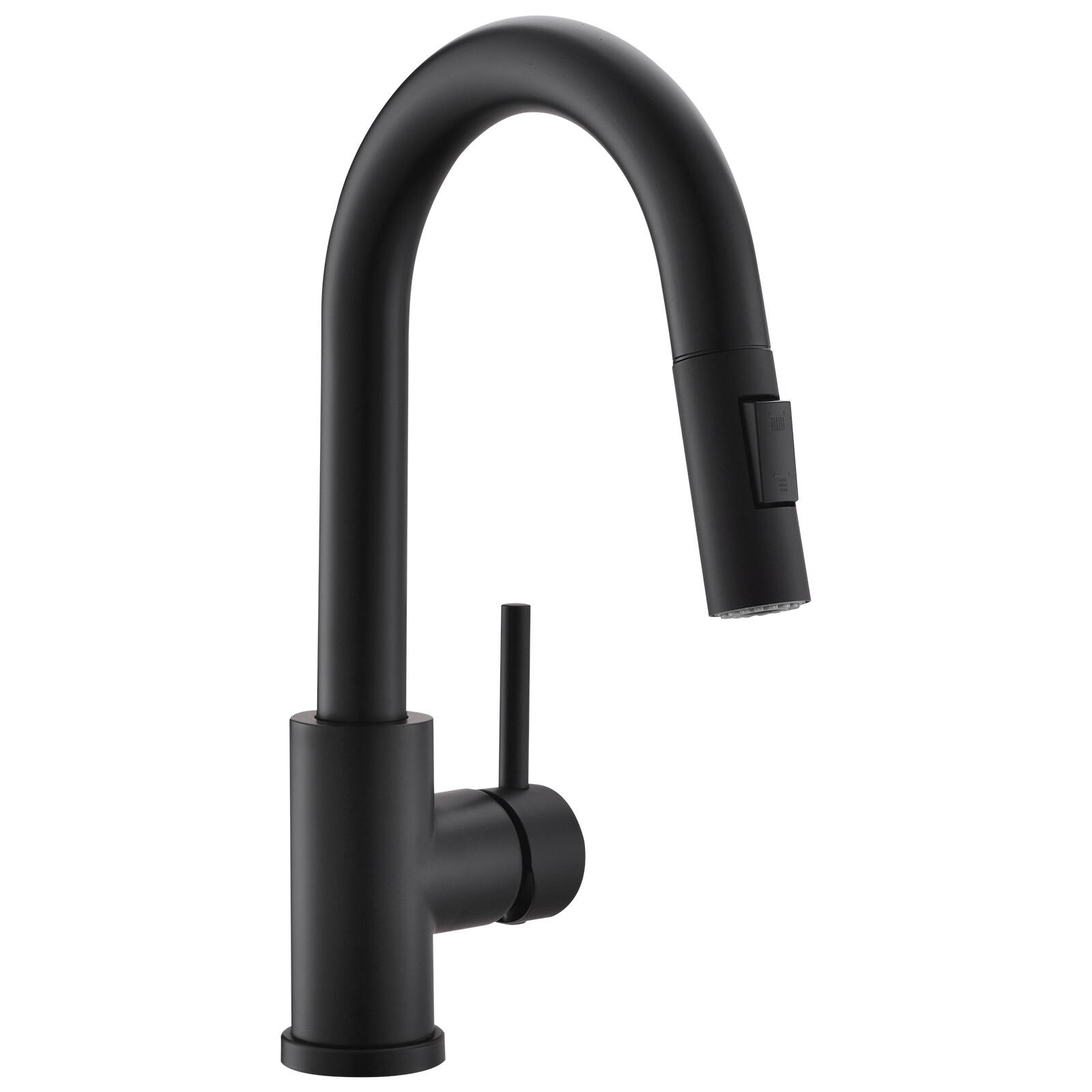 Left. Siljoy - Sink Faucet, Black Kitchen Faucets with Pull Down Sprayer, Bathroom Sink Faucets Mini Bar Prep Faucet - Black.
