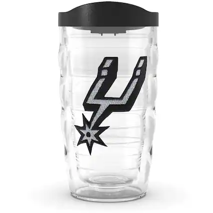 Front. Tervis - San Antonio Spurs 10oz. Emblem Classic Wavy Tumbler - Multicolor.