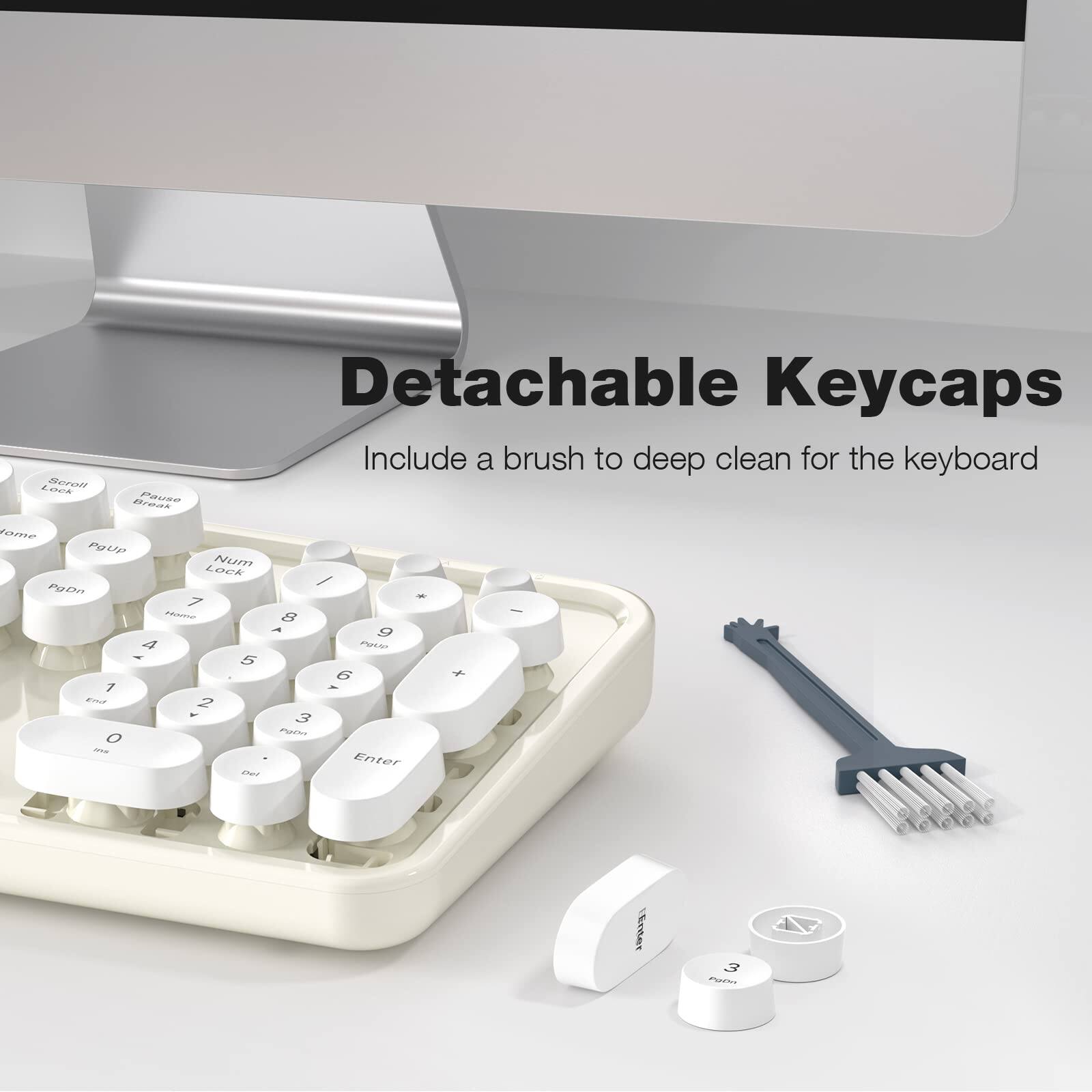 Detachable Keycaps  
Include a brush to deep clean for the keyboard