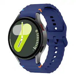 StrapsCo - Motion Strap Silicone Rubber Watch Band For Samsung Galaxy Watch 7 - Dark Blue