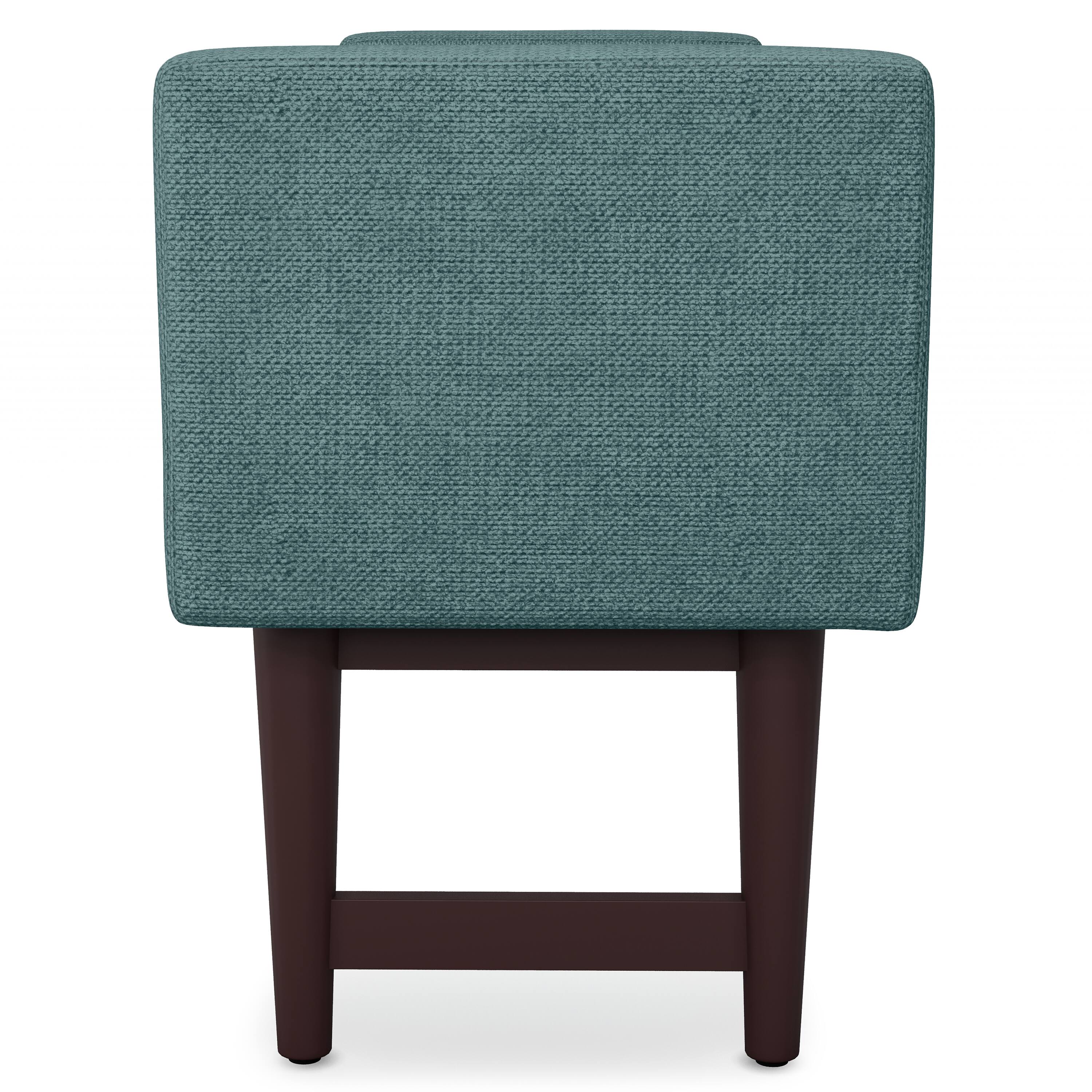 Alt View 1. Simpli Home - Scott SOLID HARDWOOD Ottoman Bench in Smoky Teal - Smoky Teal.