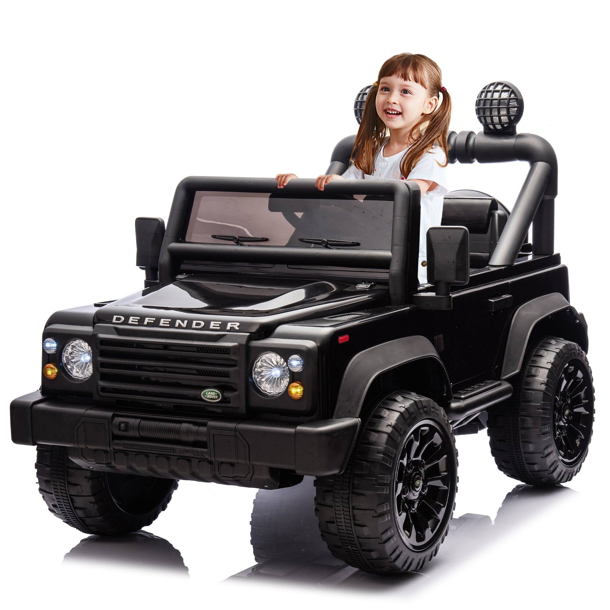 Alt View 2. BreeBe - Licensed Land Rover Defender Volta 5008 24V Kids Ride-On Car 2WD with Parents Control, Bluetooth, Music, LED Lights - Black.