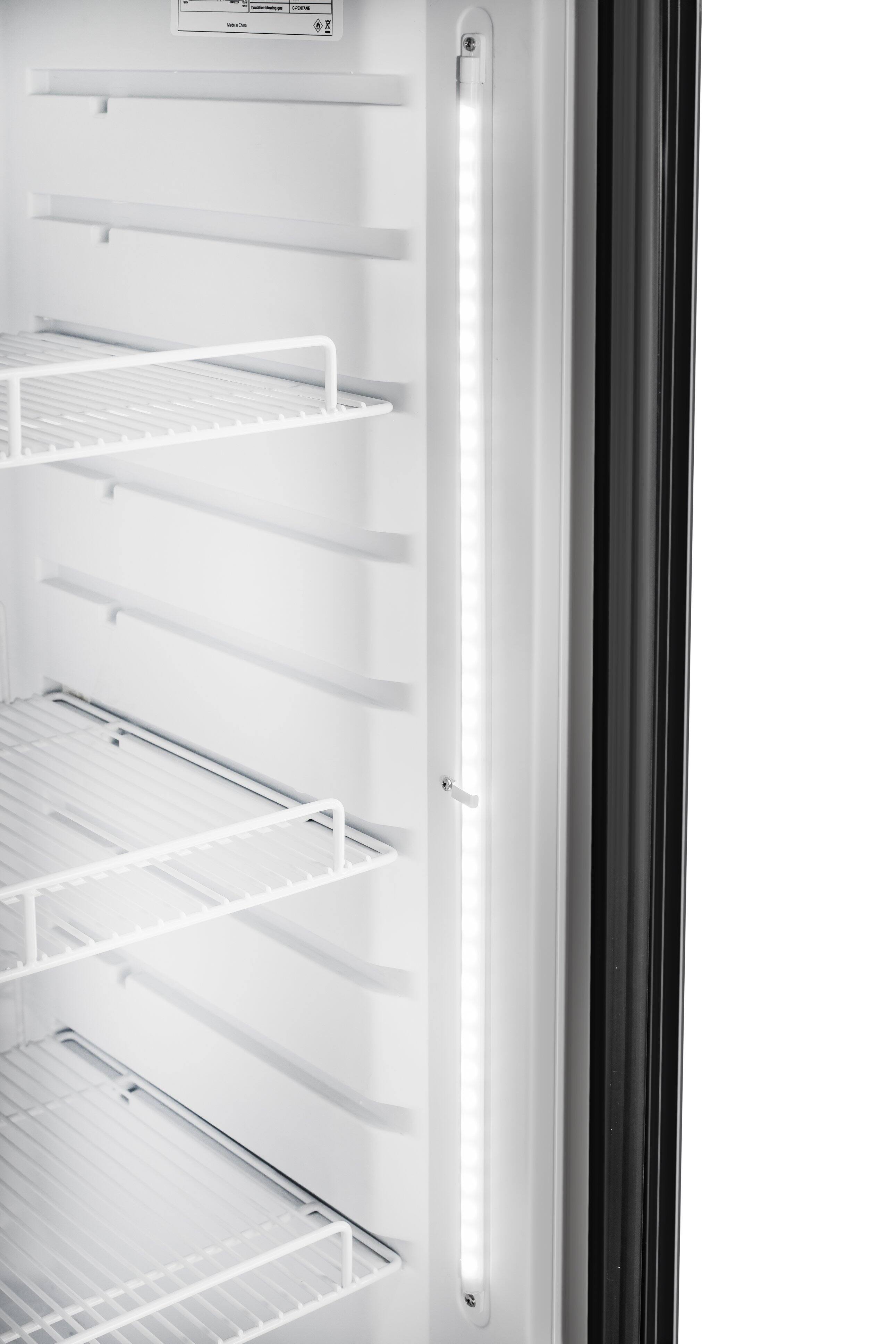 Alt View 4. Equator - Equator Vitlife 12.6 Cu Ft Commercial Glass Door Merchandiser Refrigerator, LED, Adjustable Shelves, Auto Defrost ETL - Black.