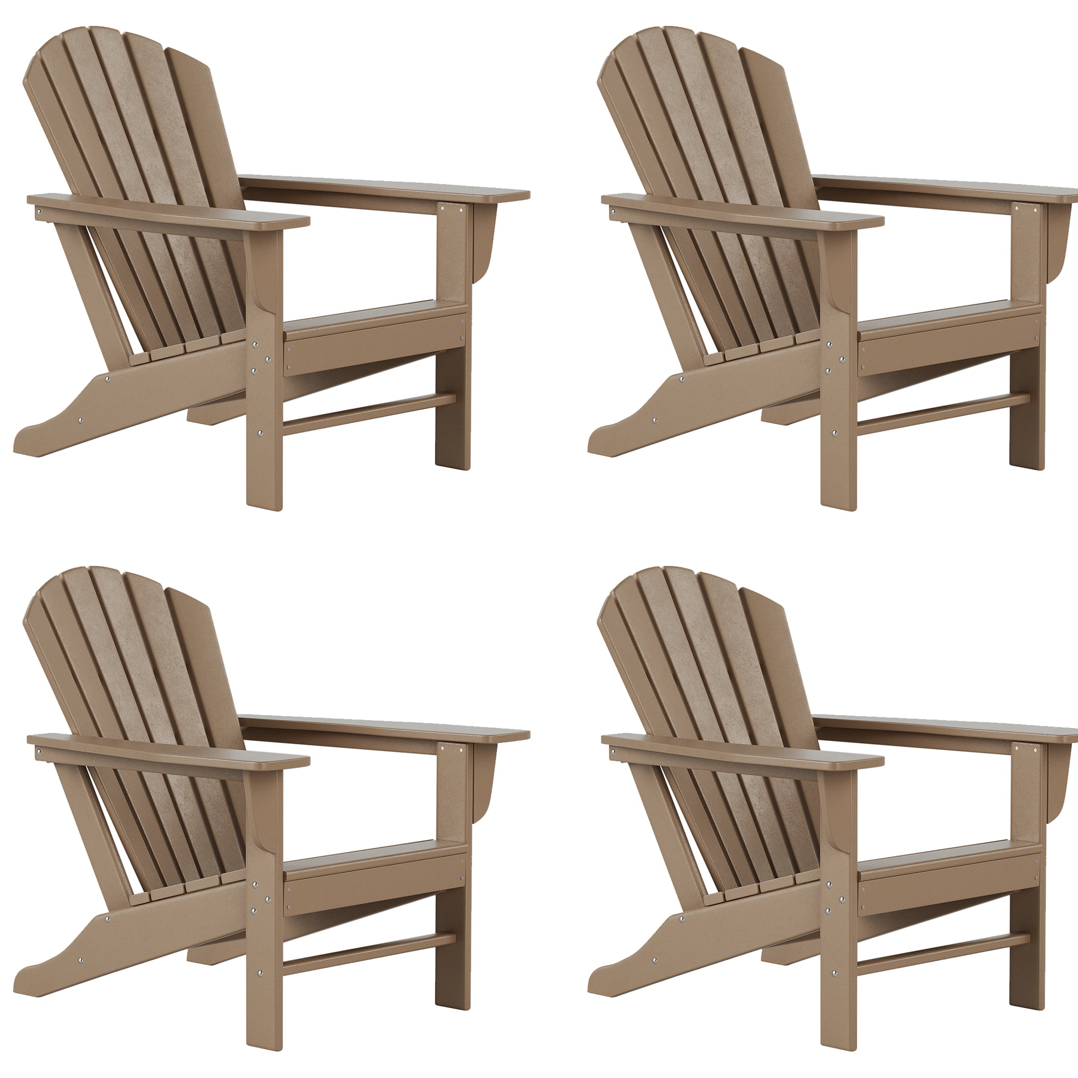 WestinTrends - Dylan Outdoor Adirondack Chair (Set of 4) - Weathered Wood price history on PriceWatchPro