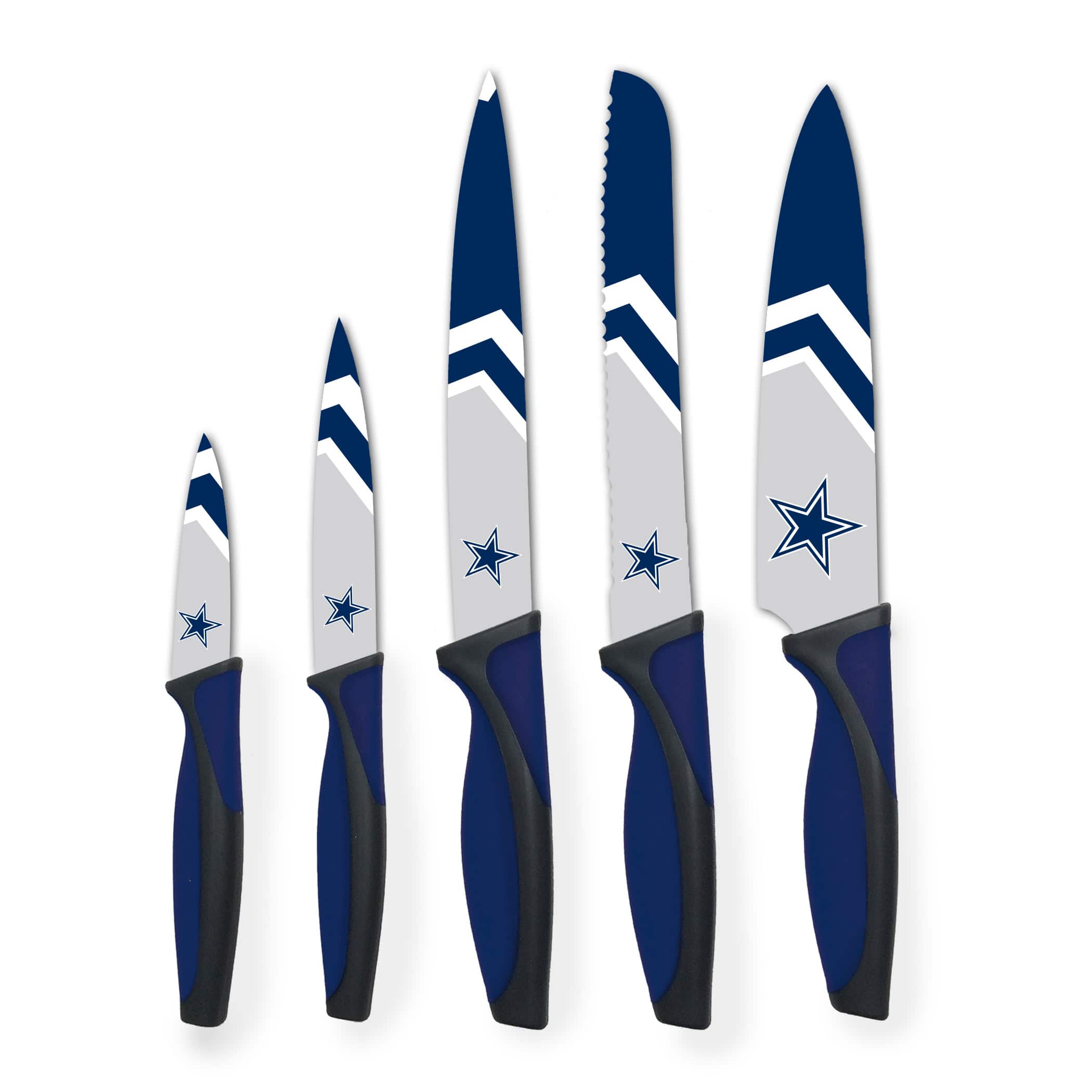 Woodrow - Dallas Cowboys 5-Piece Stainless Steel Cutlery Knife Set - Multicolor