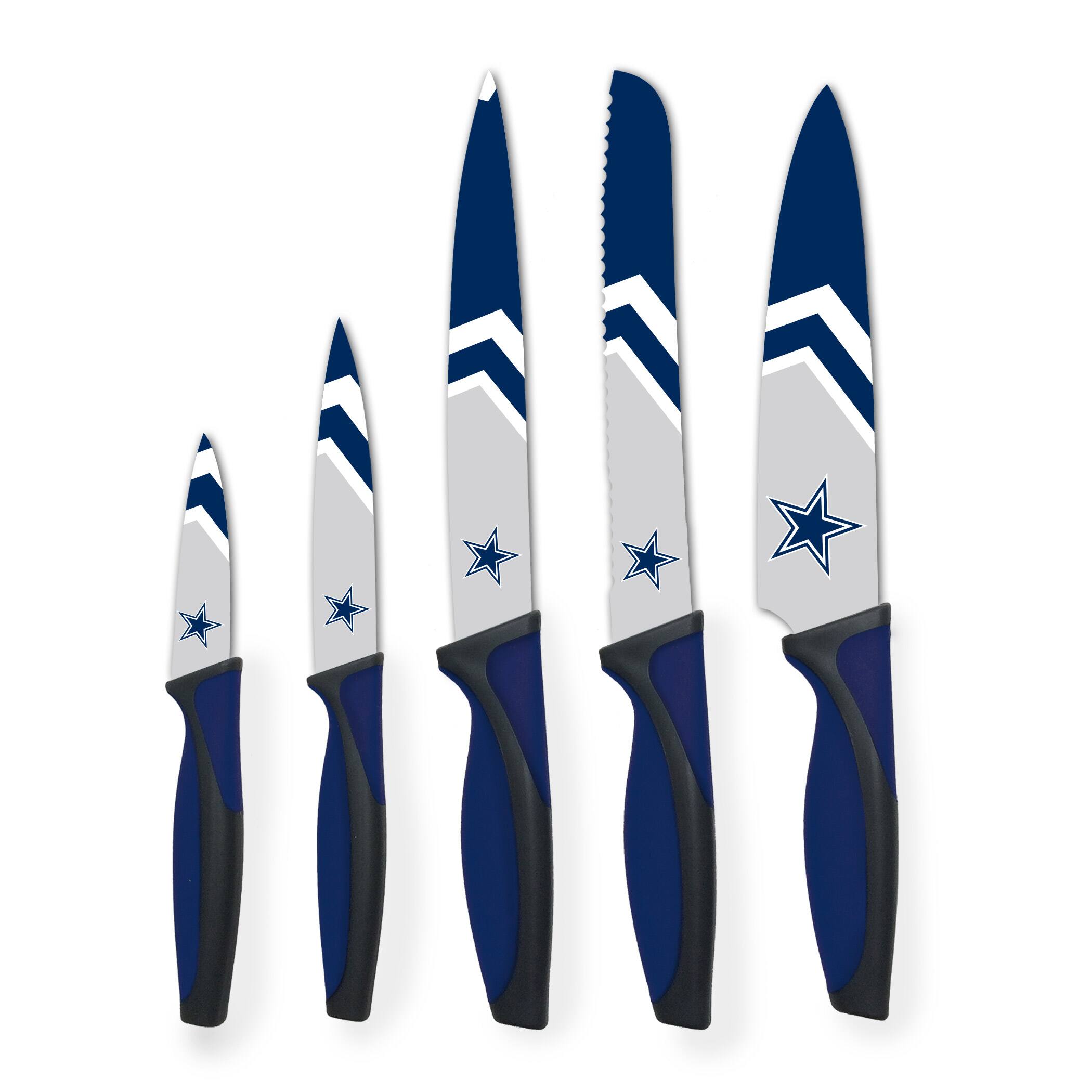 Front. Woodrow - Dallas Cowboys 5-Piece Stainless Steel Cutlery Knife Set - Multicolor.