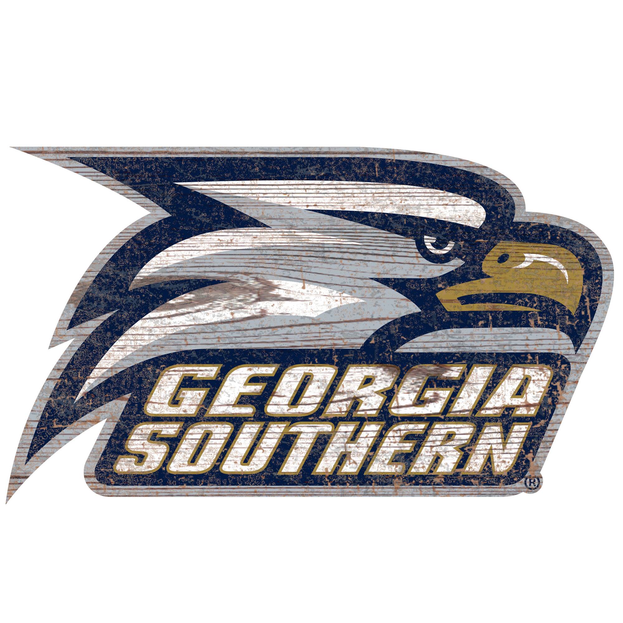 Georgia Southern Eagles Distressed Logo Cutout Sign