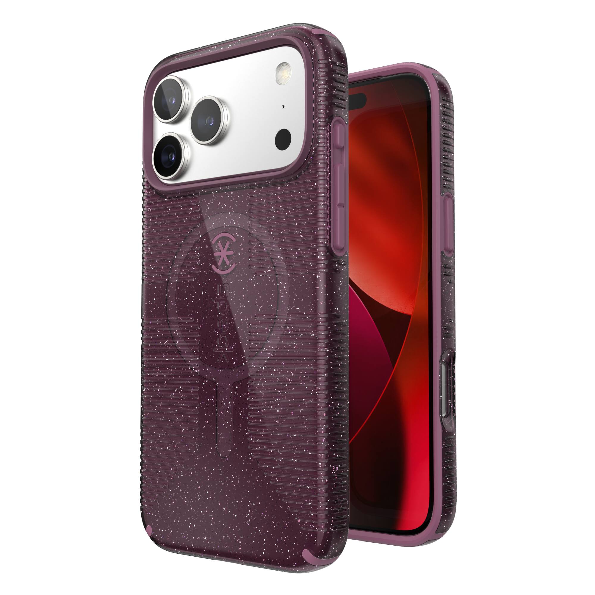 Alt View 9. Speck - iPhone 17 ProMax CANDYSHELL GRIP + MS - Plumberry Glitter.