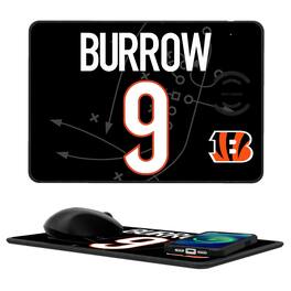 Keyscaper - Joe Burrow Cincinnati Bengals Wireless Charger and Mouse Pad - Black