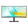 Front. Samsung - Samsung 34" ViewFinity S65UC Ultra-WQHD AMD FreeSync Curved Monitor (DisplayPort, HDMI, USB-C) - Black.