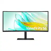 Samsung - 34" ViewFinity S65UC Ultra-WQHD AMD FreeSync Curved Monitor (DisplayPort, HDMI, USB-C) - Black - Front_Zoom