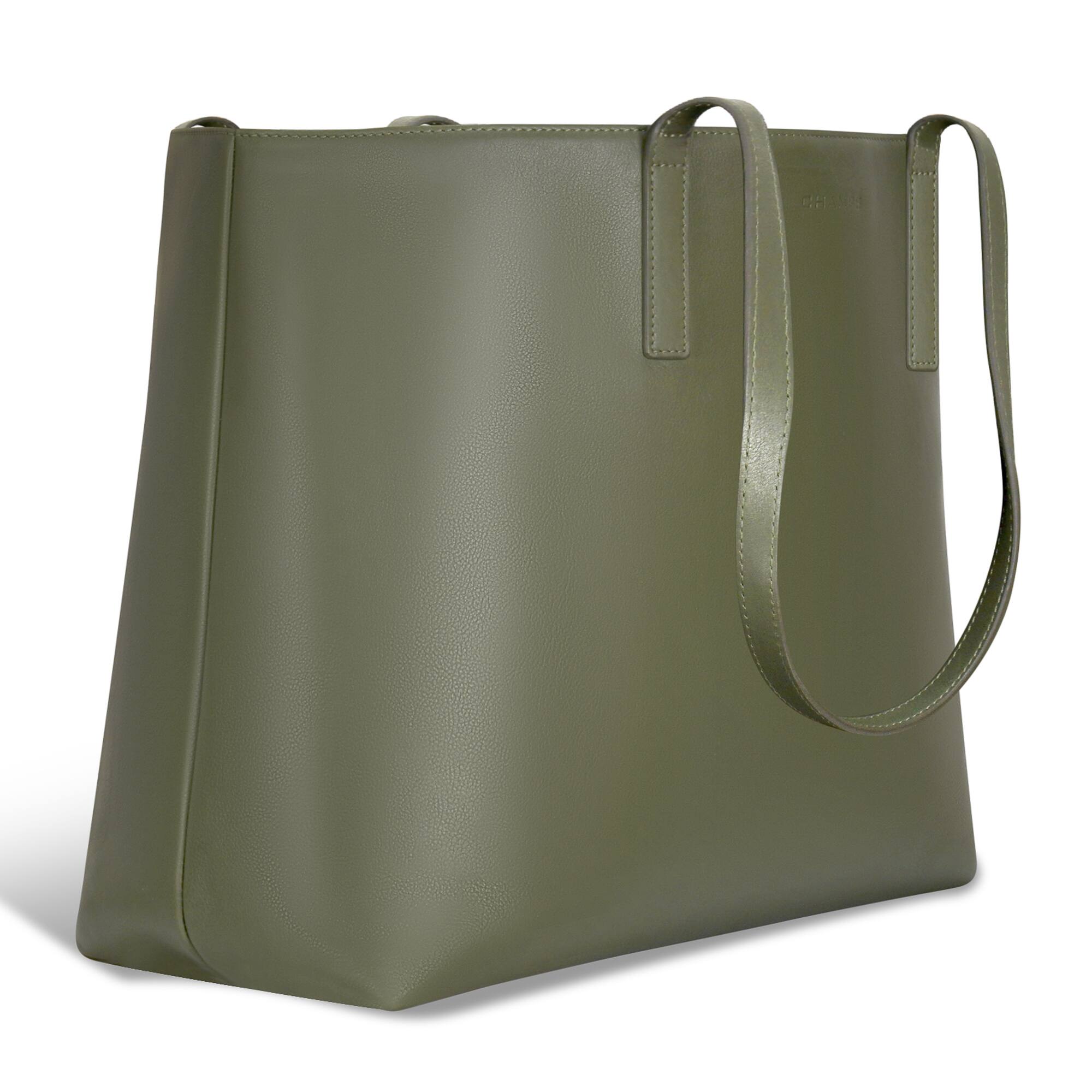 Left. Champs - OB-414-KHAKI (OPEN TOTE) - Khaki.