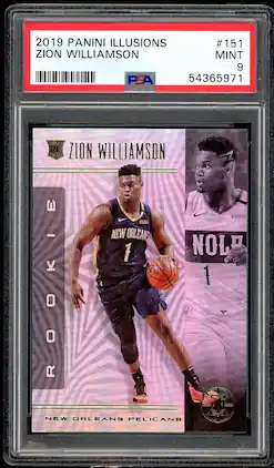 Zion Williamson Rookie Card 2019-20 Panini Illusions #151 PSA 9