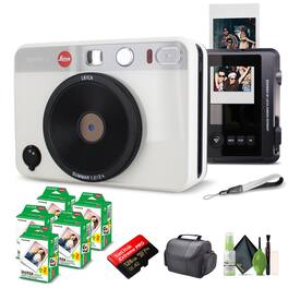 Leica - Sofort 2 Hybrid Instant and Digital Camera + Instant Film 100 Sheets - White