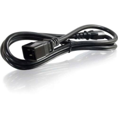 Front. C2G - 757120103493 10349 6-feet (1.8m) 14AWG Power Cord - Black - For PDU, Server - 250 Volts AC - IEC 60320 C20 to IEC 60320 - Black.