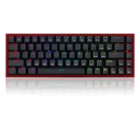REDRAGON - K631-RGB 65% Wired Mechanical Red Switch Gaming Keyboard with RGB Backlighting - Black - Front_Zoom