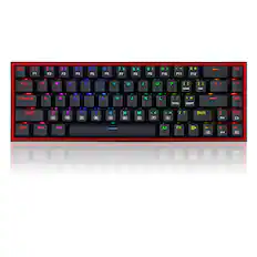 Front. REDRAGON - K631-RGB 65% Wired Mechanical Red Switch Gaming Keyboard with RGB Backlighting - Black.