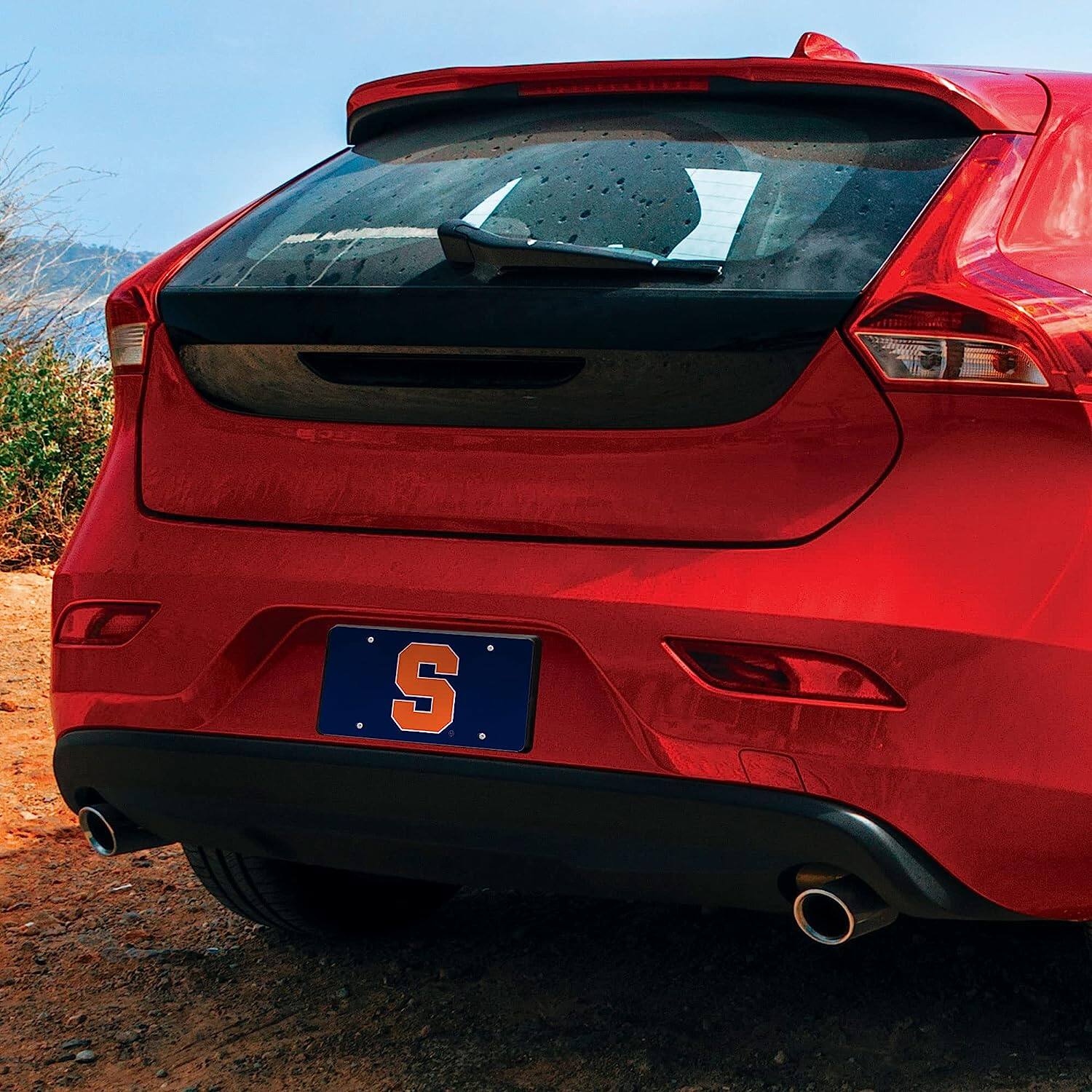 Alt View 2. Rico Industries - Syracuse Orange Blue Mirrored Laser Cut License Plate Laser Tag - Multi.