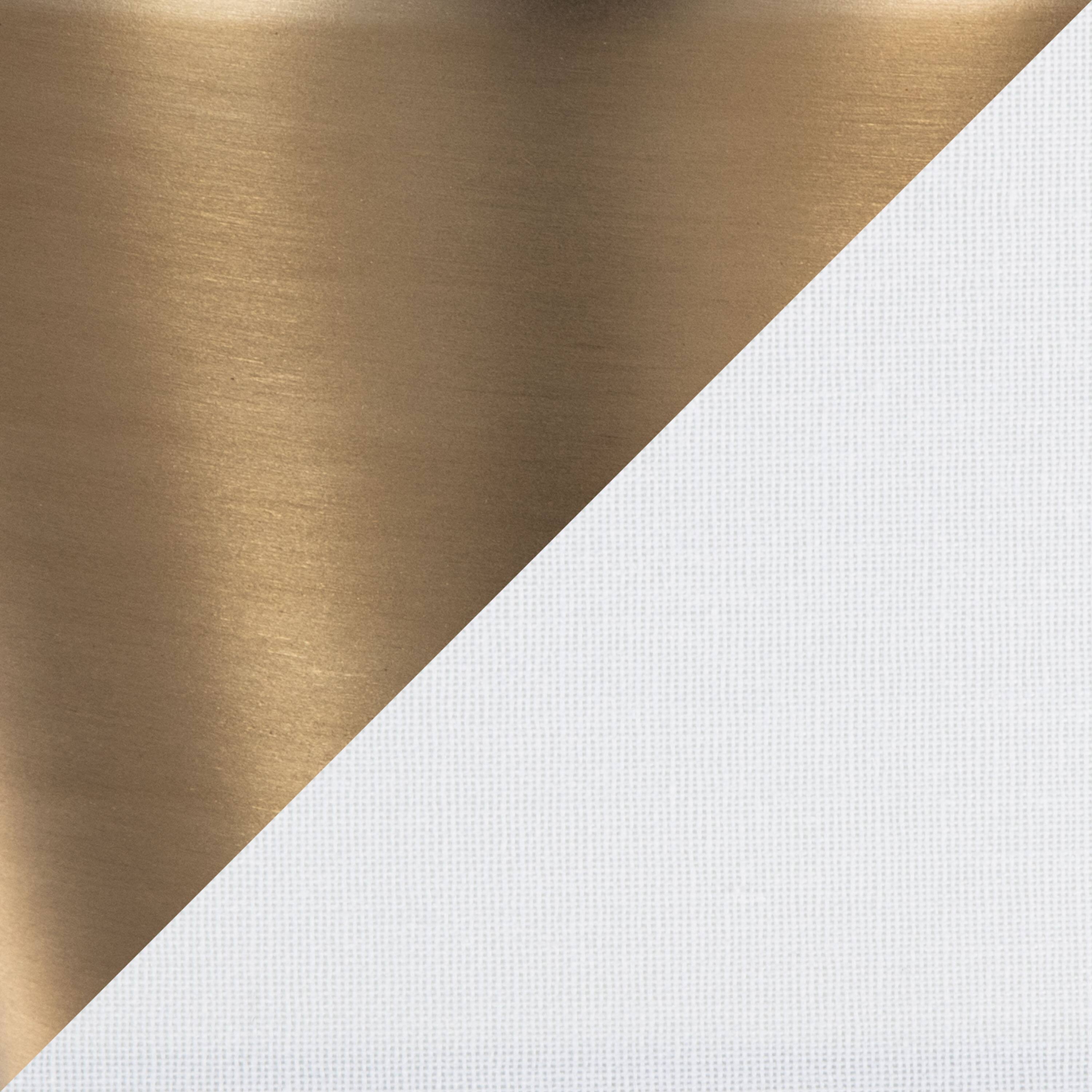 Alt View 1. Loheer - Loheer Contemporary Metal Floor Lamp Matte Golden Bronze White Linen Shade Tall Standing Lighting - Bronze.