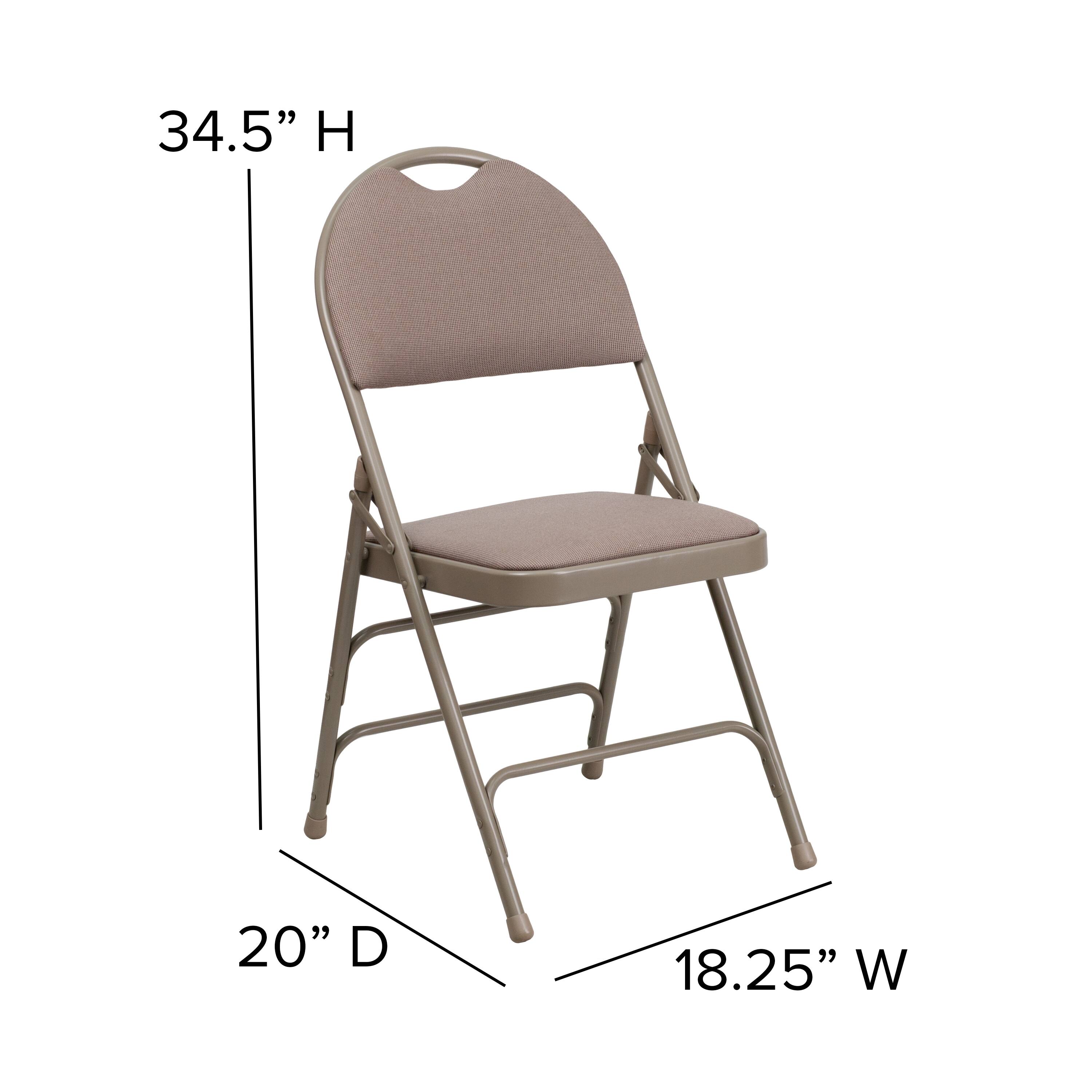 34.5" H  
20" D  
18.25" W