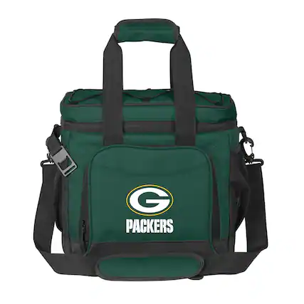 Front. Logo Brands - Green Bay Packers 24-Can Flex Cooler - Hunter Green.