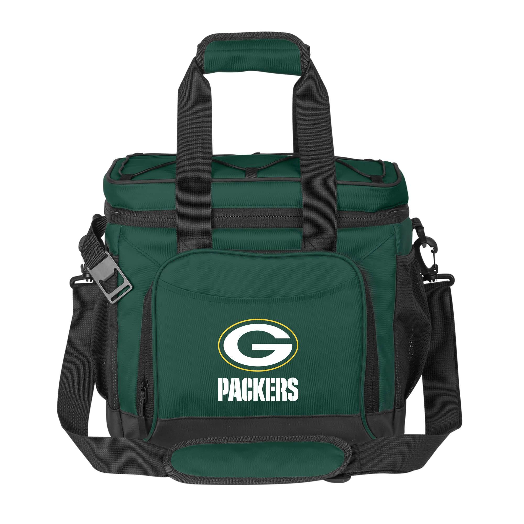 Front. Logo Brands - Green Bay Packers 24-Can Flex Cooler - Hunter Green.
