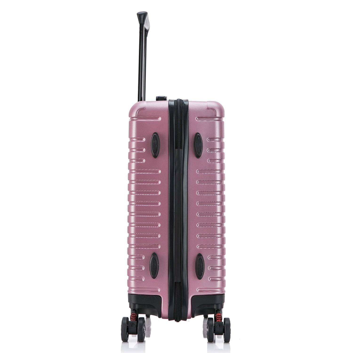 Alt View 3. InUSA - Deep lightweight hardside spinner luggage 20" carry-on - ROSE GOLD.