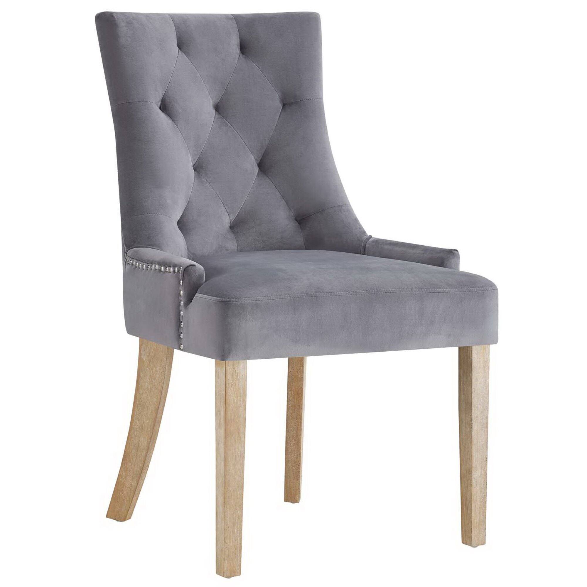Angle. Modway - Pose Performance Velvet Dining Chair by Modway - Gray.