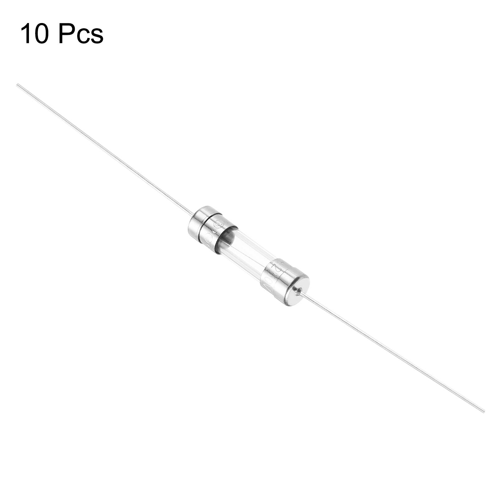 Alt View 2. Unique Bargains - 2A 250V Glass Fuse 5x20mm Time Delay Fuse with Lead Wire UL Listed Slow Blow Fuse for Home Appliances 10pcs.