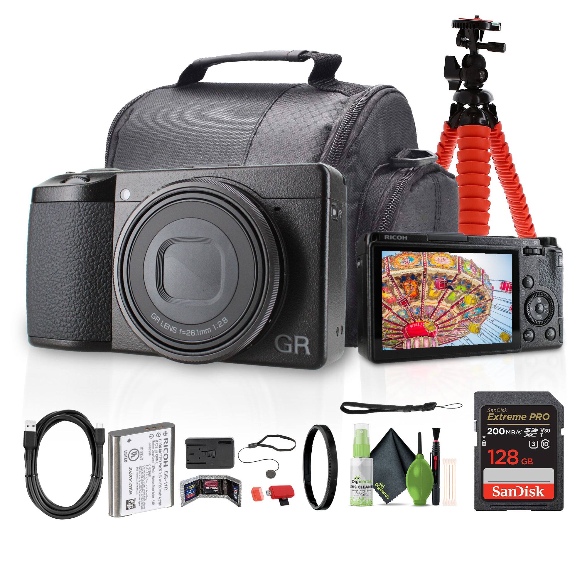 RICOH GR  
1:2.8 LENS f=26.1mm  
GR C eiNE S nomuvU wowe  
RICOH I SRYF  
D4-110  
Diginerts as TSBAN  
SanDisk Extreme PRO 200 MB/s  
128 GB SanDisk