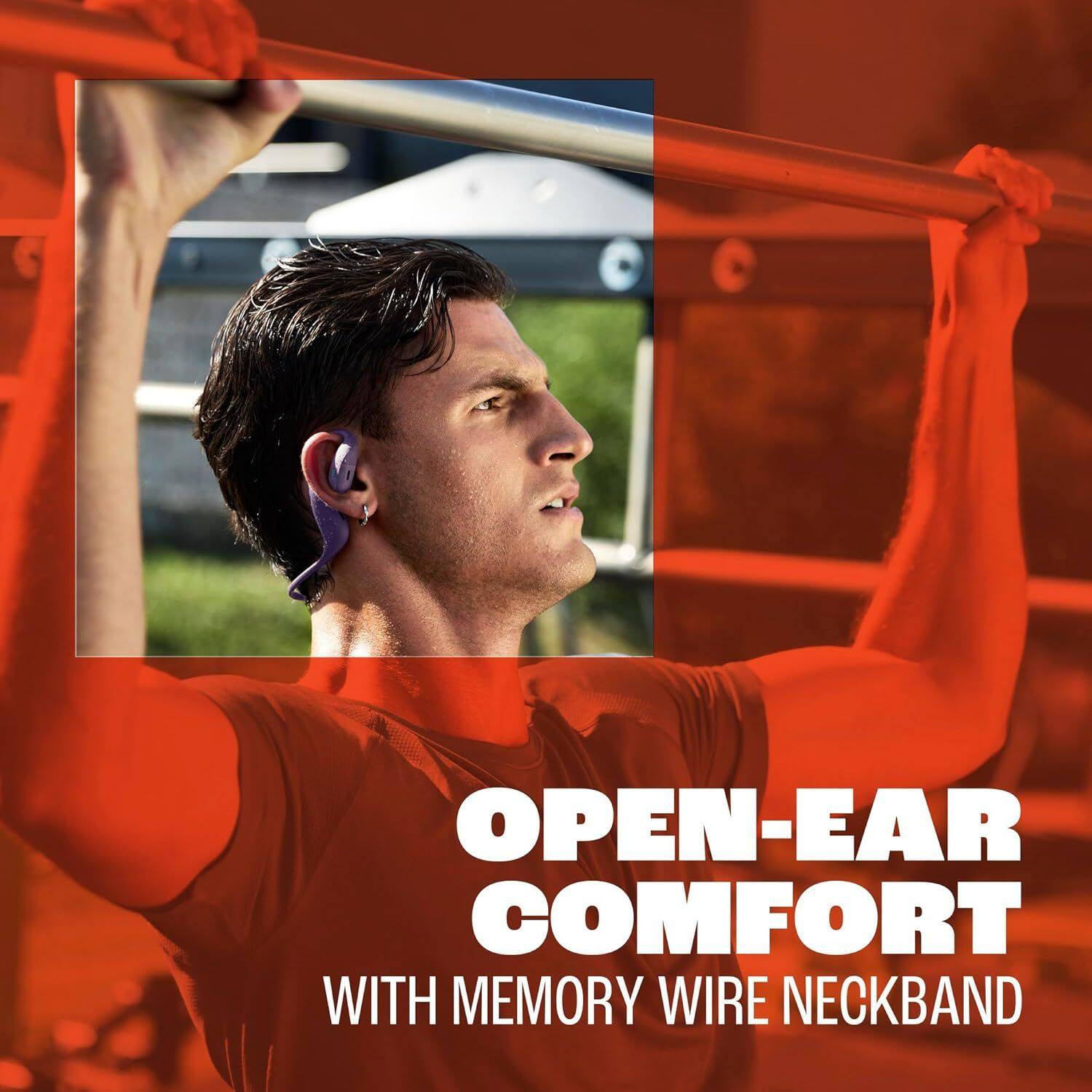 OPEN-EAR COMFORT WITH MEMORY WIRE NECKBAND