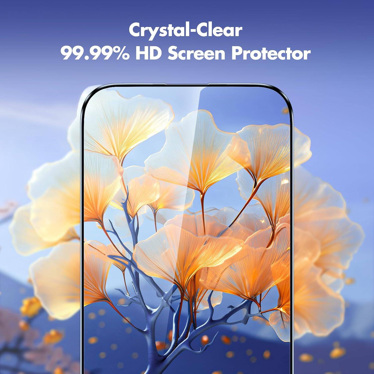 Crystal-Clear  
99.99% HD Screen Protector