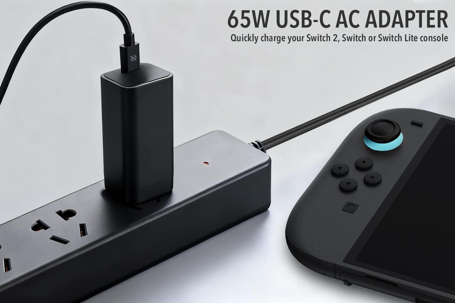 65W USB-C AC ADAPTER
Quickly charge your Switch 2, Switch or Switch Lite console