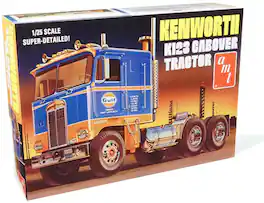 PopMarket - AMT Kenworth K-123 Cabover Gulf 1/25 Scale Model Kit - COLLECTIBLES - Multicolor