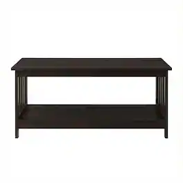FurniFact - Coffee Table with MDF Top and Sturdy Frame for Living Room Use - Espresso