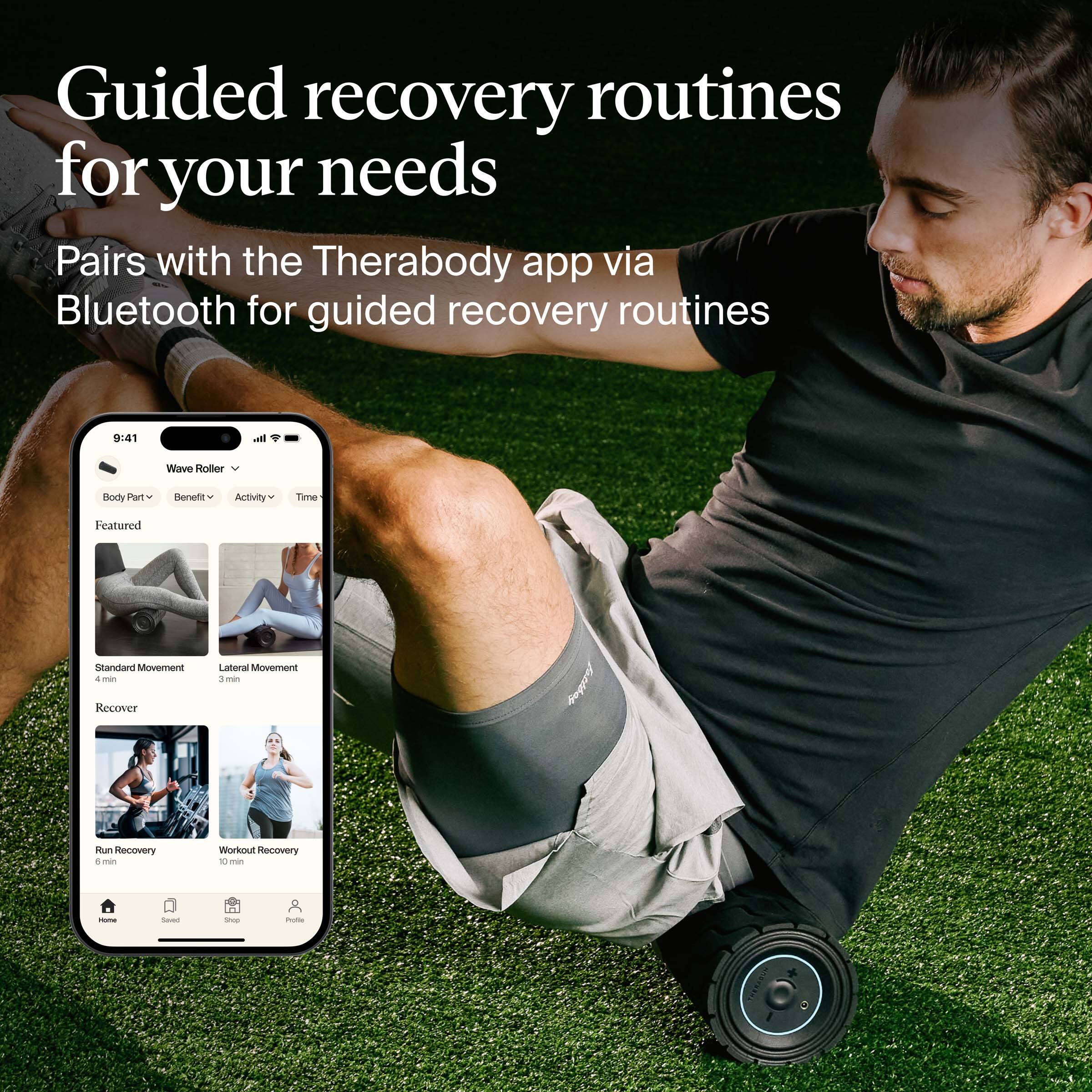 Alt View 16. Therabody - Therabody - WaveRoller - Vibrating Foam Roller For Large Muscle Groups -Black - Black.