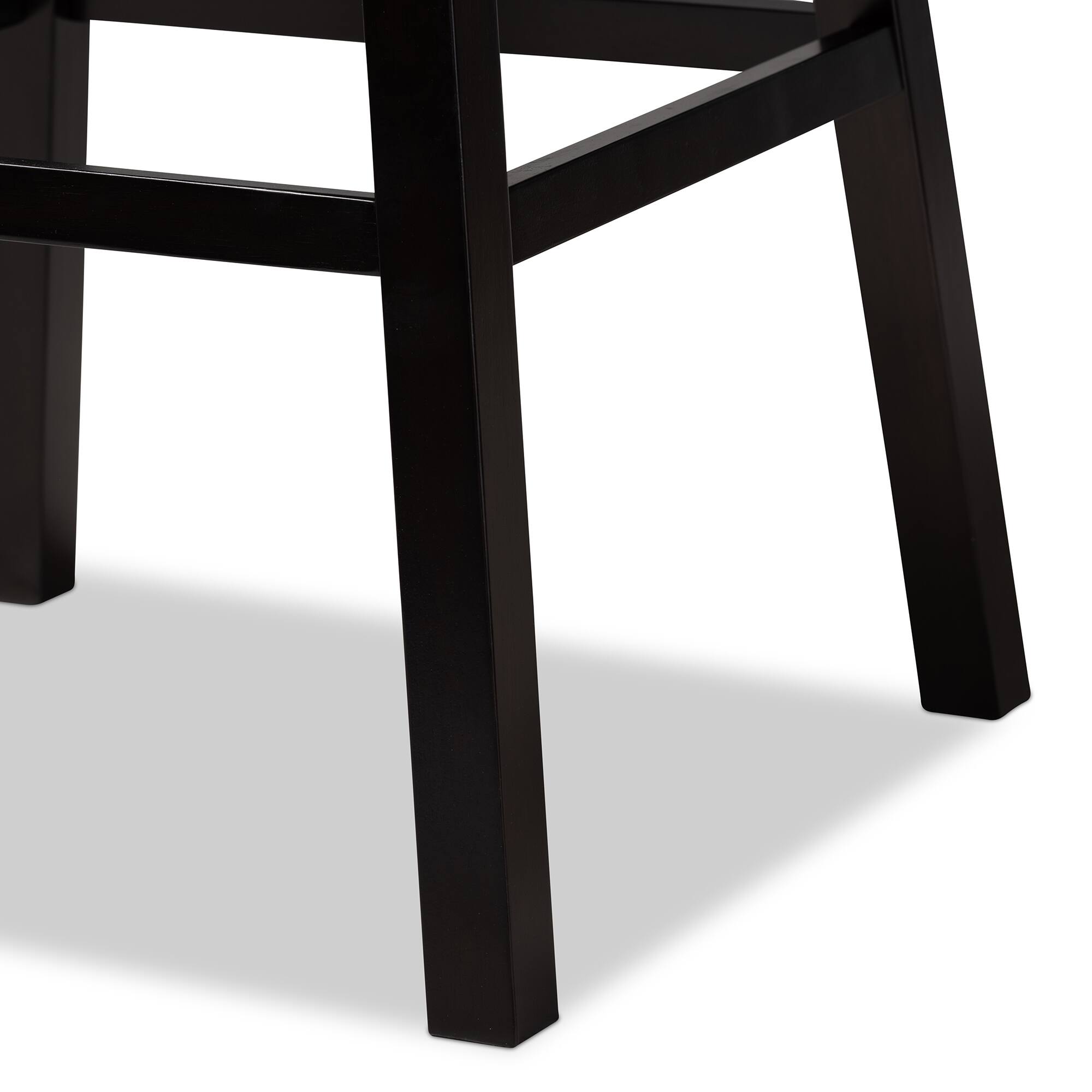 Alt View 1. Baxton Studio - Gregory Modern Velvet Upholstered and Dark Brown Finished 2-Piece Swivel Bar Stool Set - Light Grey/ Dark Brown.